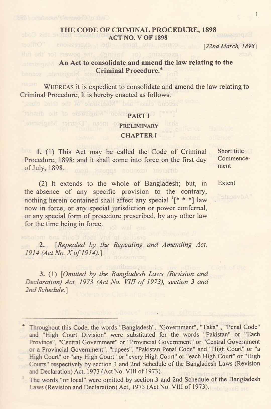 The Code Of Criminal Prpcedure, 1898