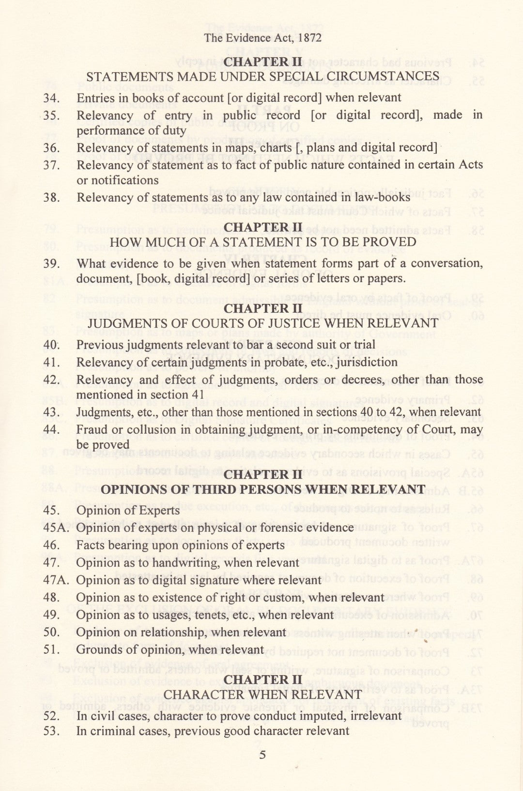 THE EVIDENCE ACT, 1872