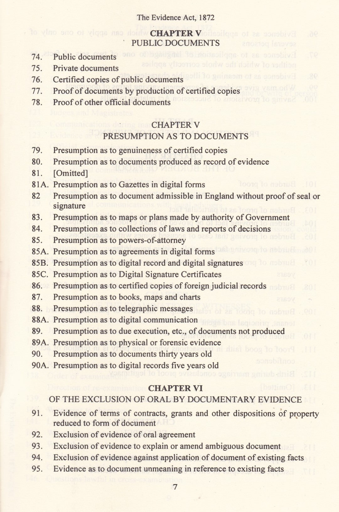 THE EVIDENCE ACT, 1872