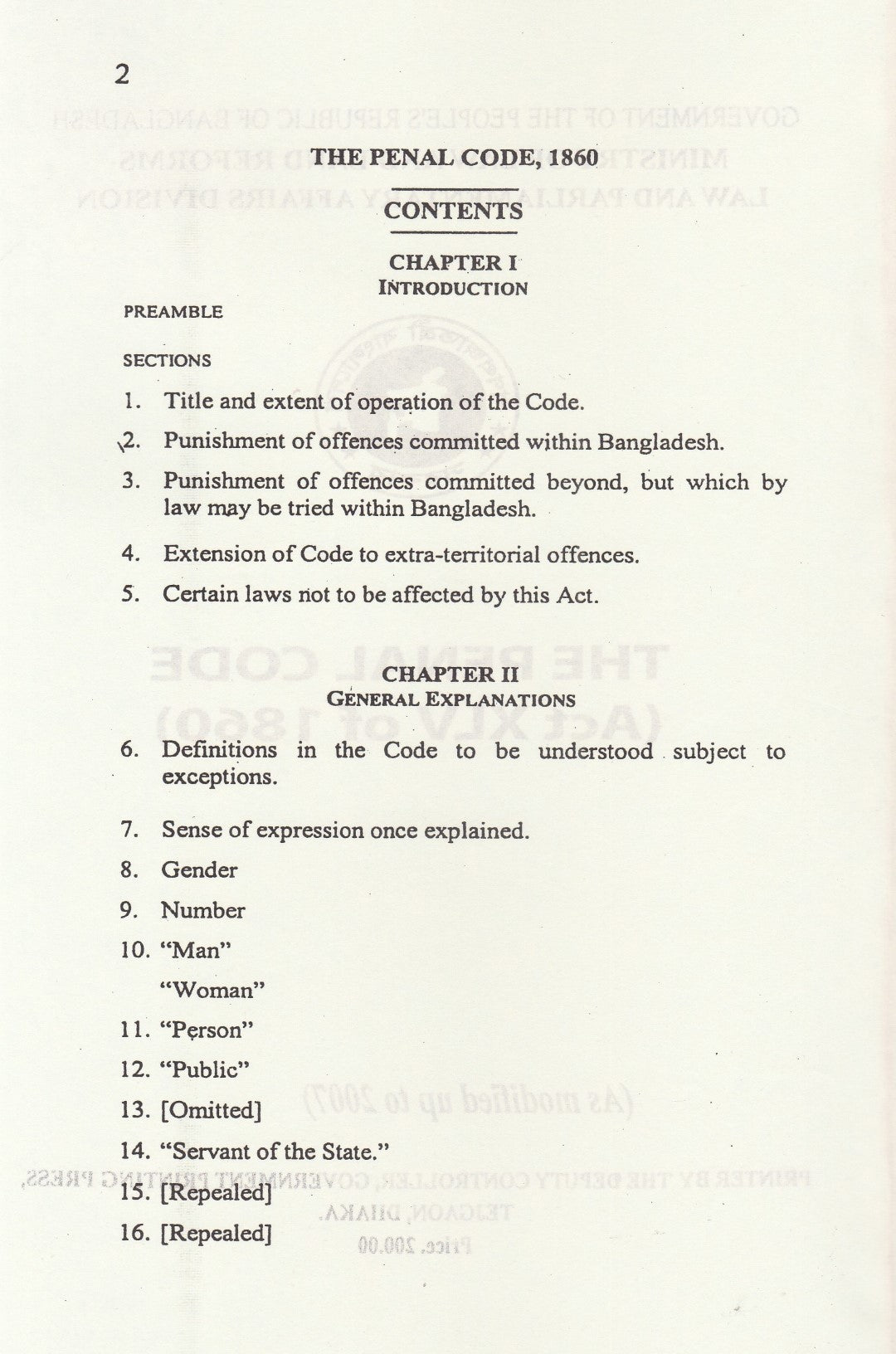 THE PENAL CODE ( Act XLV Of 1860 )
