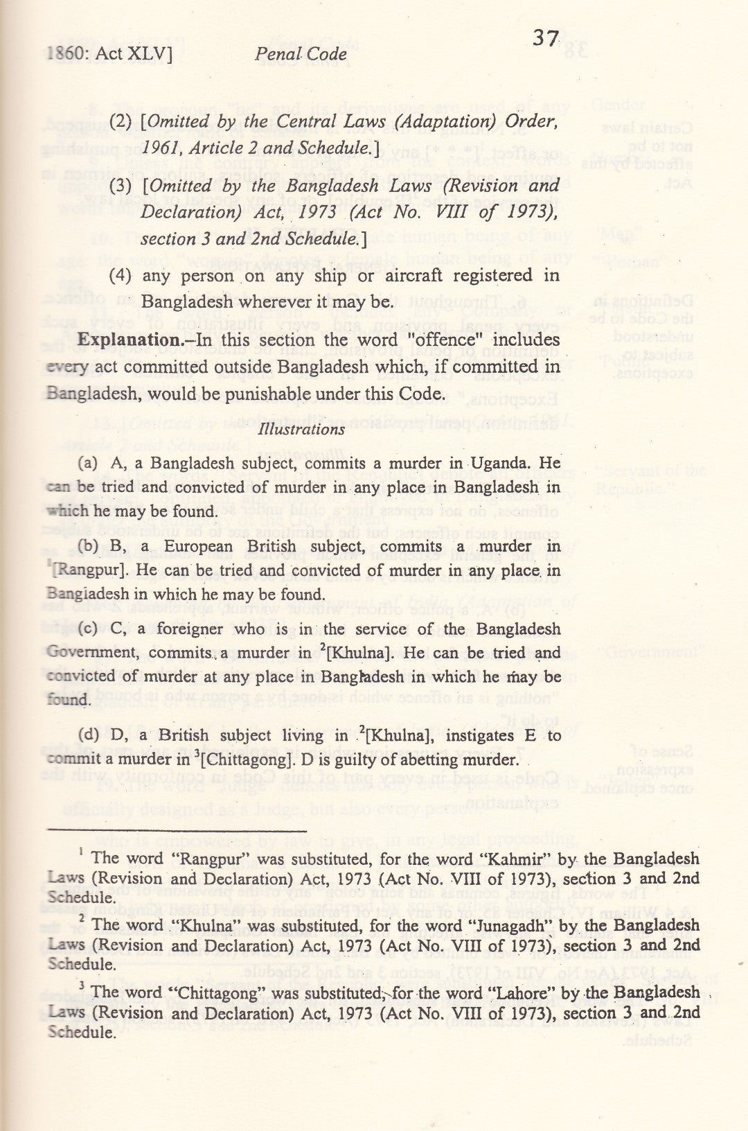 THE PENAL CODE ( Act XLV Of 1860 )