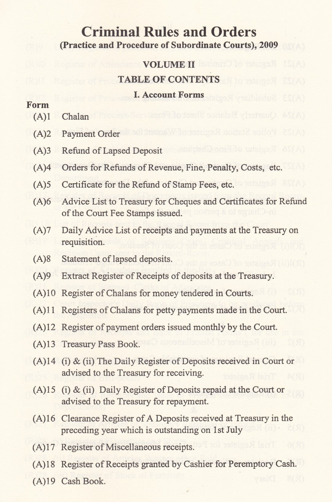 CRIMINAL RULES AND ORDERS ( VOLUME 1-2 )