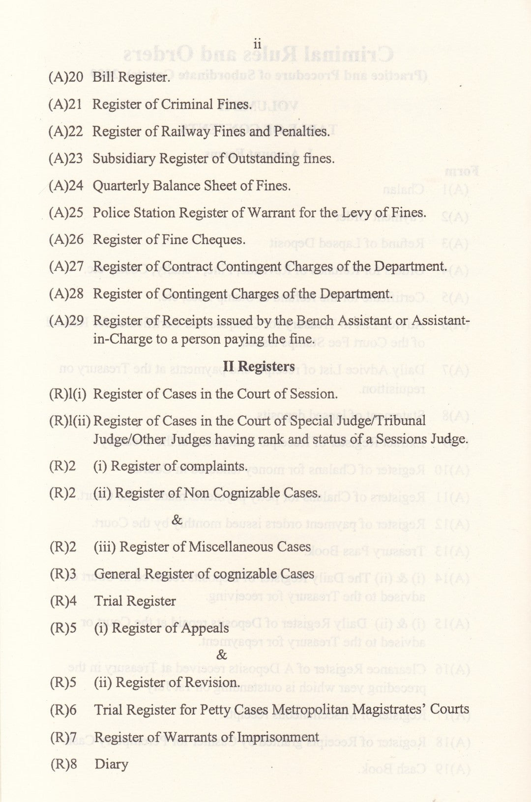 CRIMINAL RULES AND ORDERS ( VOLUME 1-2 )