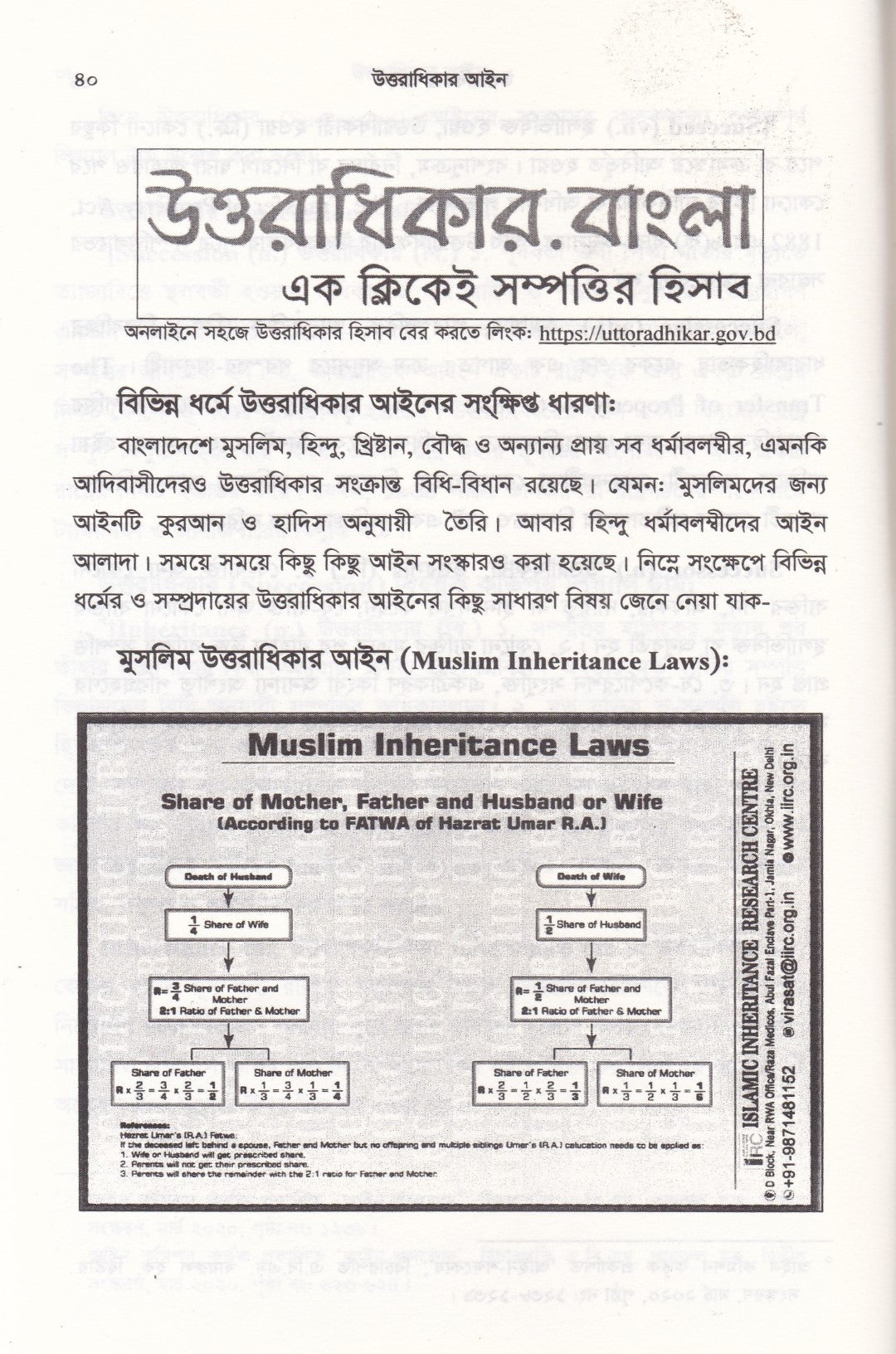 উত্তরাধিকার আইন ( মুসলিম, হিন্দু, বৌদ্ধ, খ্রিষ্টান, নৃ-গোষ্ঠী এবং ট্রান্সজেন্ডার )