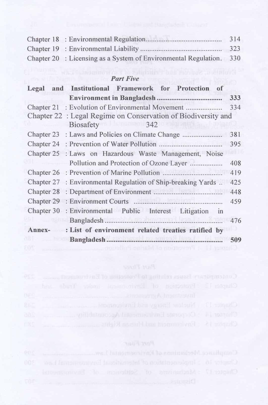 ENVIRONMENTAL LAW GLOBAL AND BANGLADESH CONTEXT