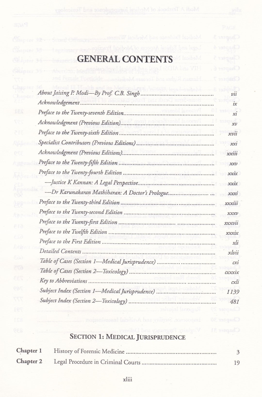 Medical Jurisprudence and  Toxicology