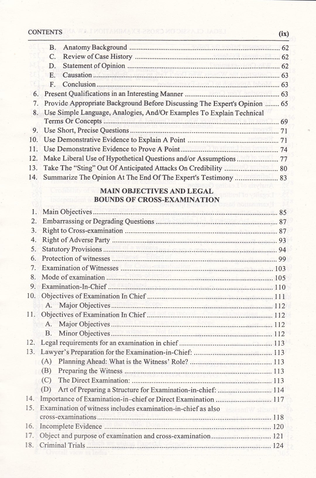 Cross Examination Law And Practice