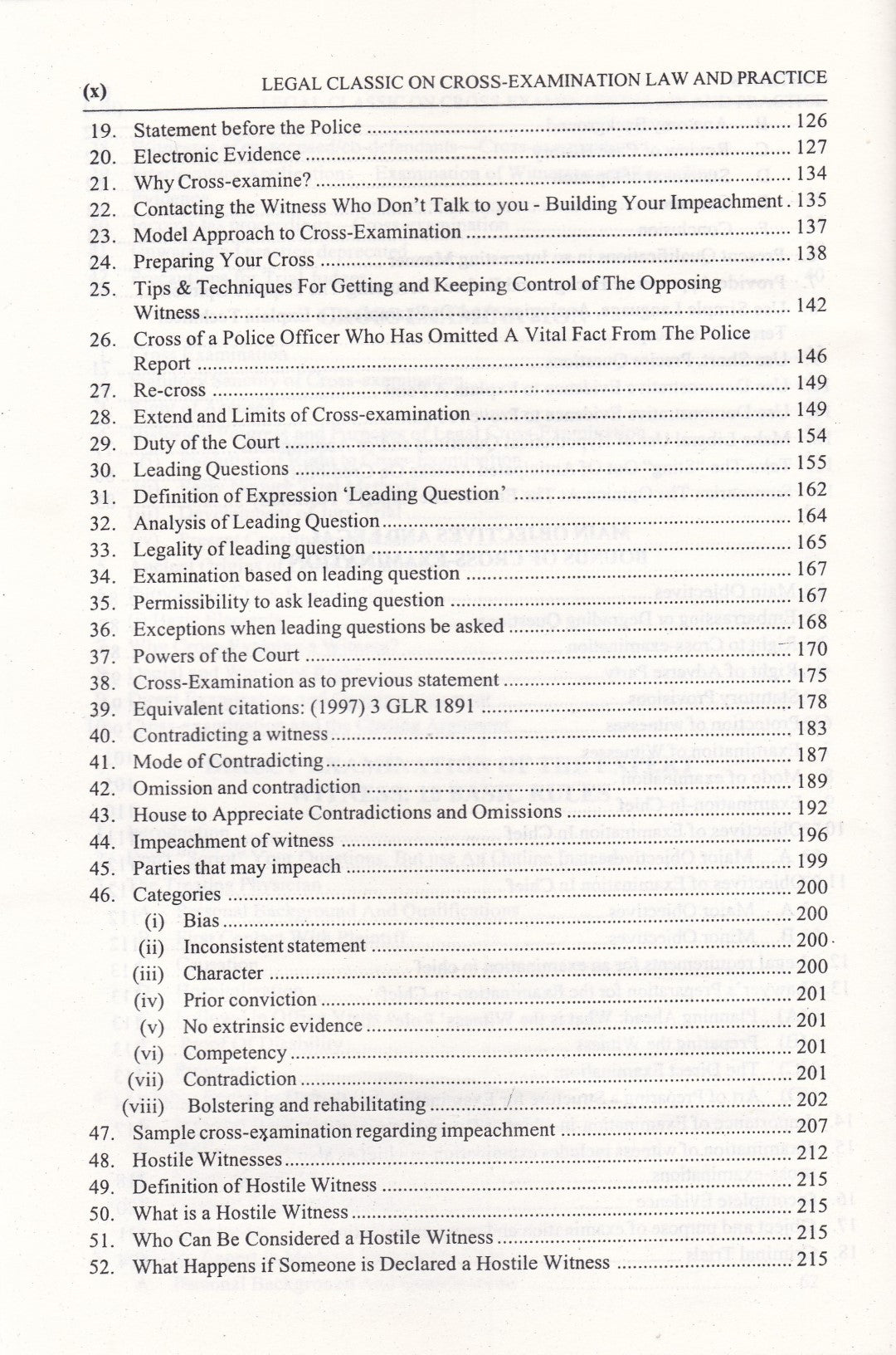 Cross Examination Law And Practice