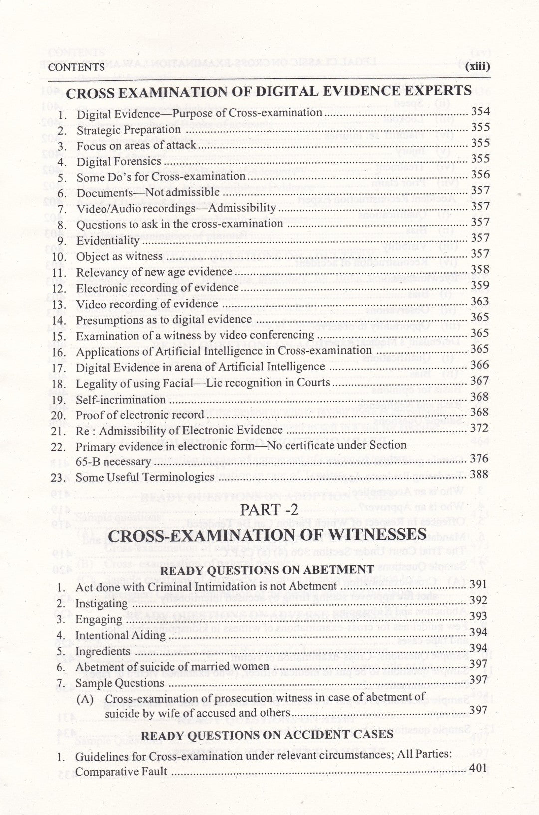 Cross Examination Law And Practice