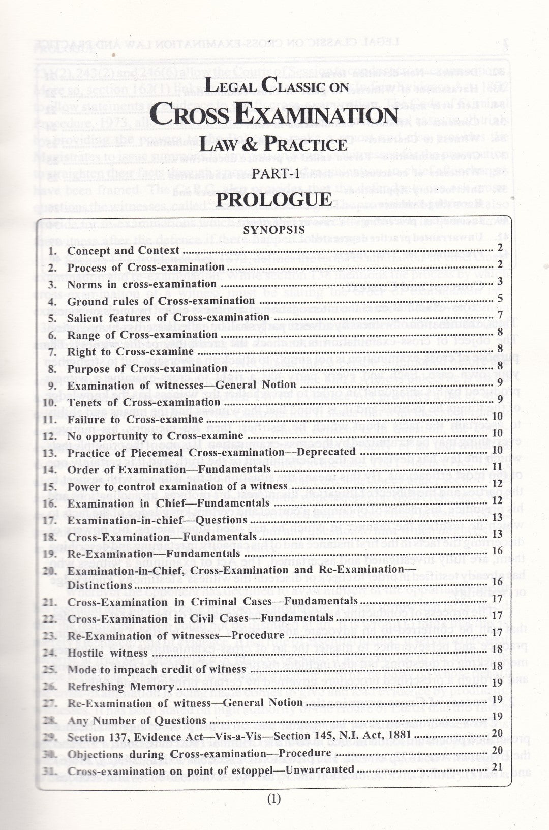 Cross Examination Law And Practice