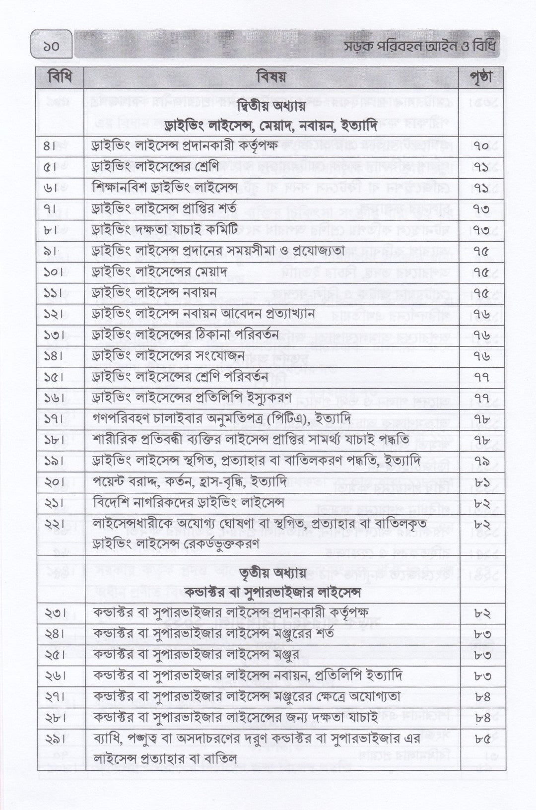 সড়ক পরিবহন আইন ও বিধি