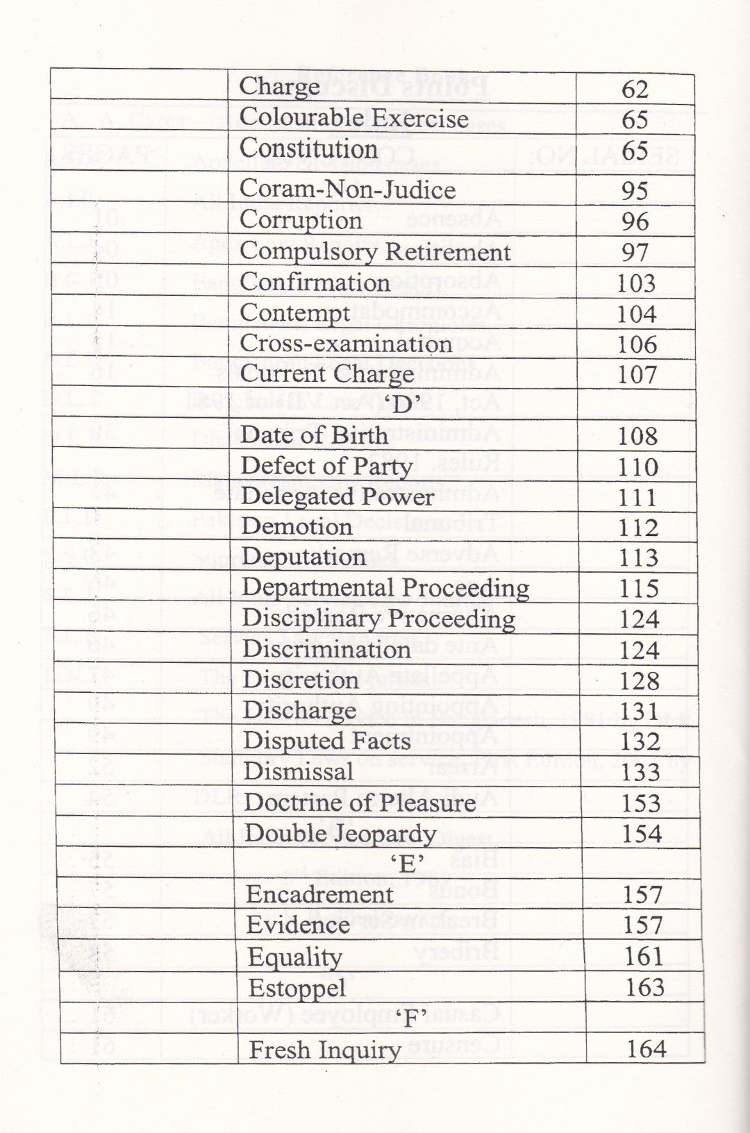 Service Law Ready Reference