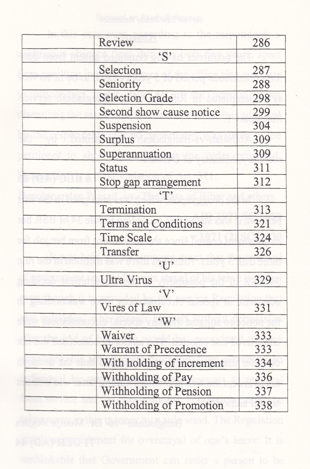 Service Law Ready Reference