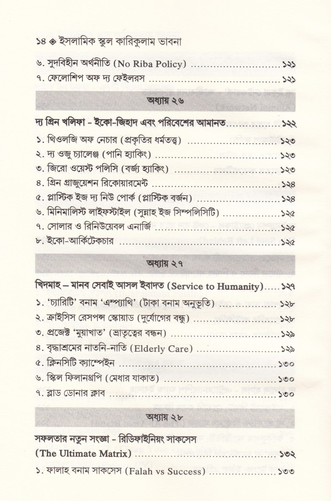 ইসলামিক স্কুল কারিকুলাম ভাবনা