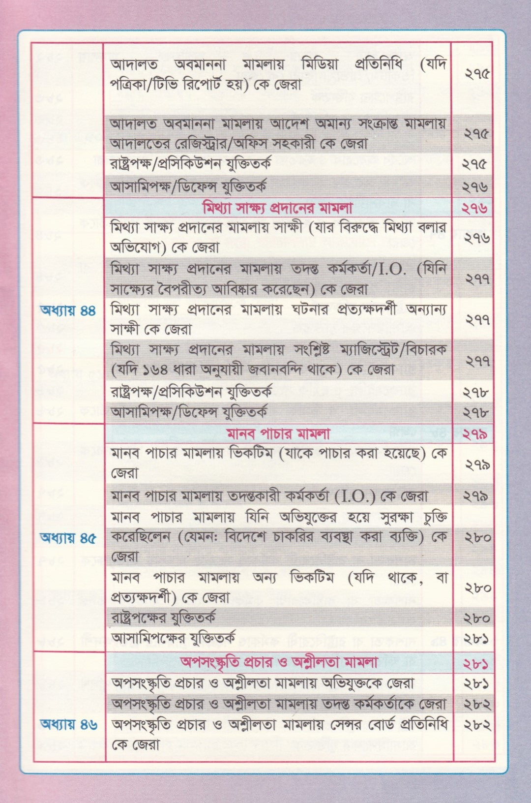 জেরার গোপন টেকনিক ও যুক্তিতর্ক