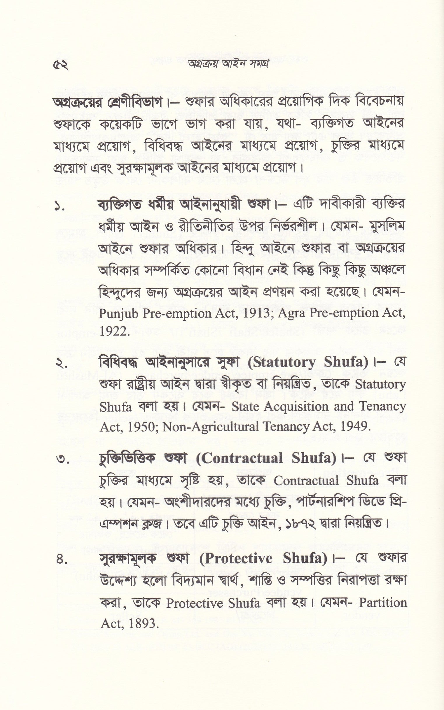 অগ্রক্রয় আইন সমগ্র