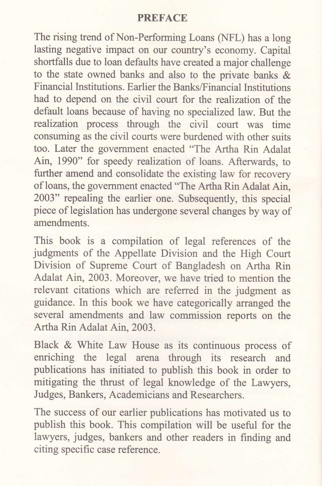 THE ARTHA RIN ADALAT AIN, 2003 DIGEST