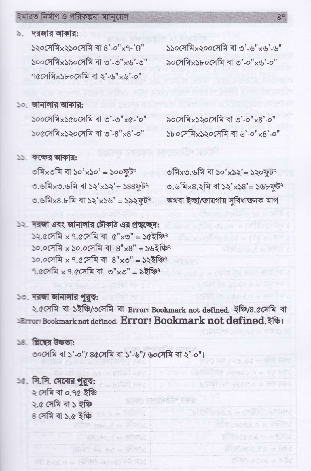 ইমারত নির্মাণ ও পরিকল্পনা ম্যানুয়াল