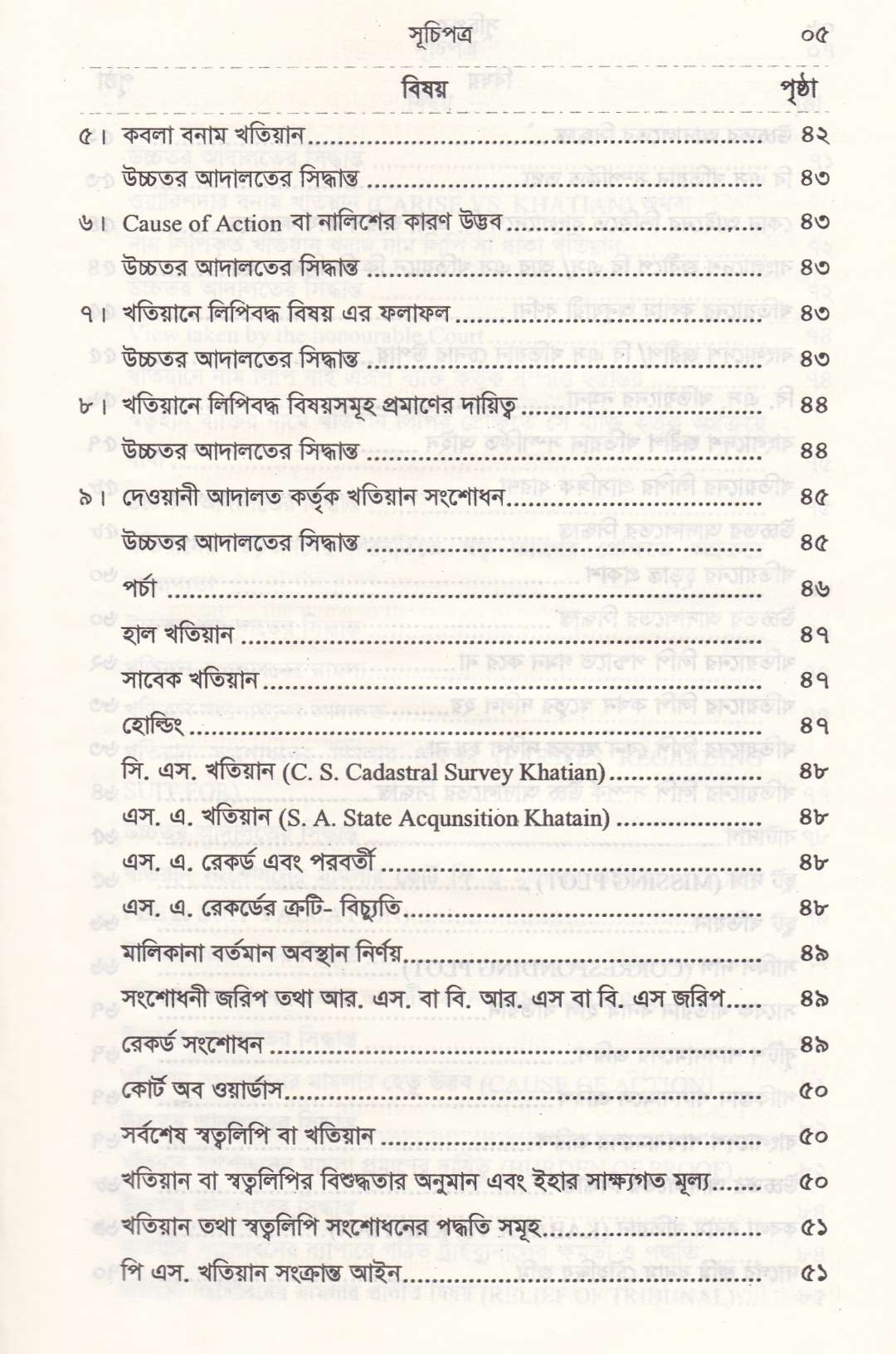 রুলিং সহ ভূমি রেকর্ড সংশোধন আইন রেকর্ড সংশোধনী মোকদ্দমা এবং খতিয়ান সম্পর্কিত আইন