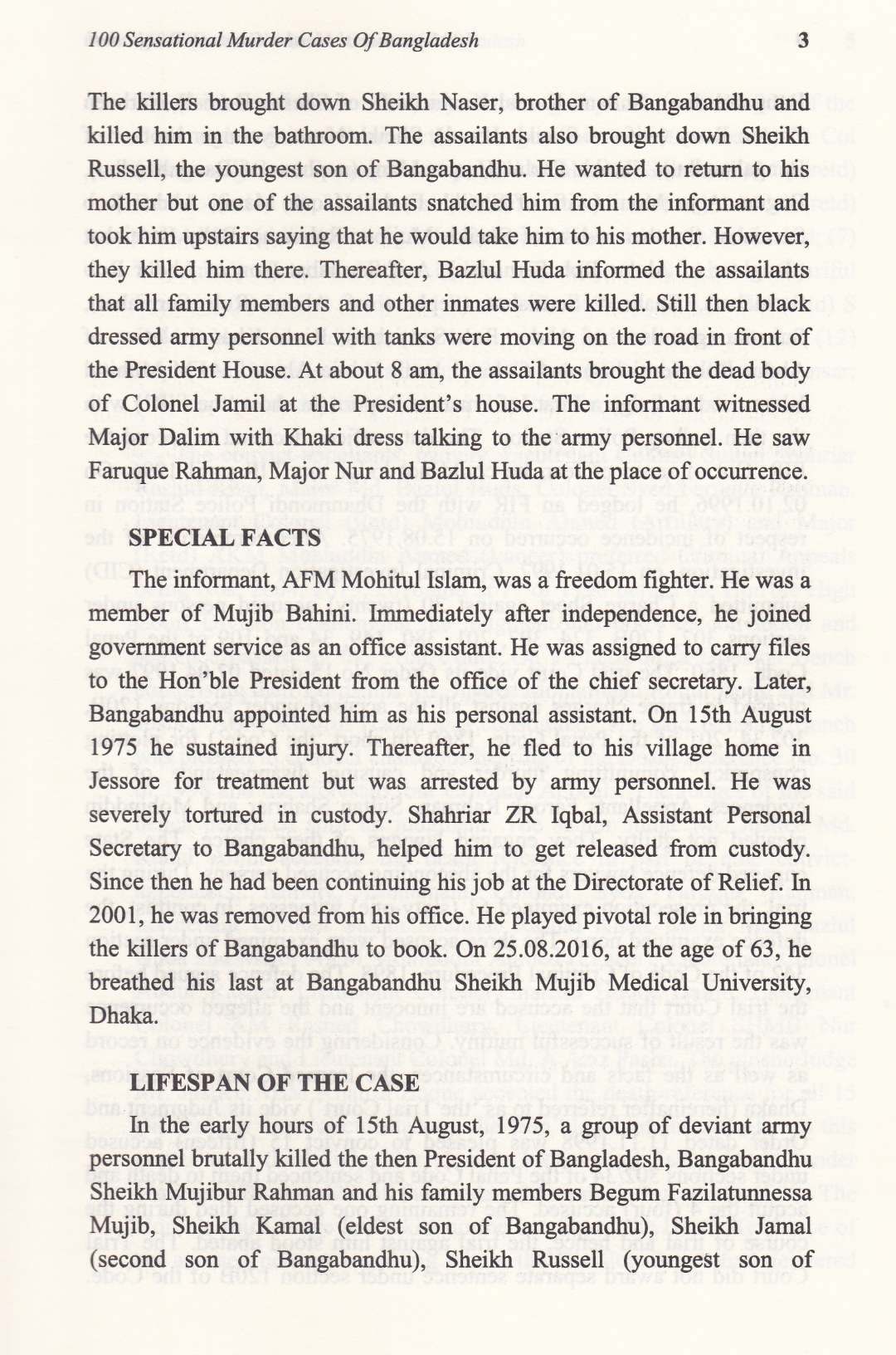 An Overview Of 100 SENSATIONAL MURDER CASES OF BANGLADESH