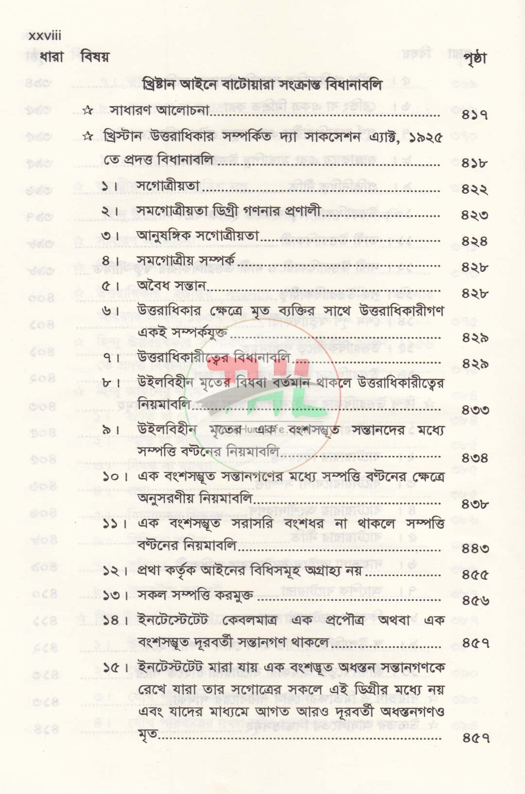 বাটোয়ারা বিষয়ক আইনগ্রন্থ