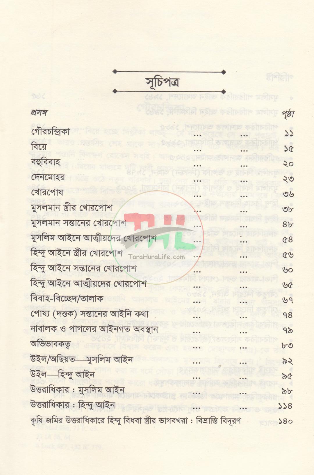 পারিবারিক বিষয়াদির আইন প্রসঙ্গ ও বৈবাহিক আইন পরিচিতি প্যাকেজ