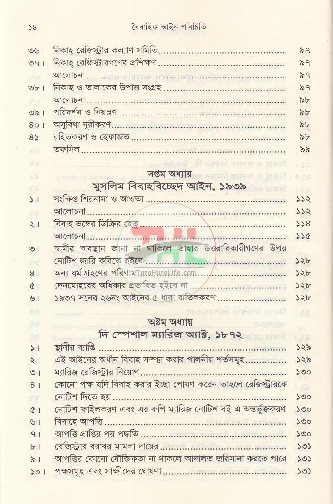 পারিবারিক বিষয়াদির আইন প্রসঙ্গ ও বৈবাহিক আইন পরিচিতি প্যাকেজ