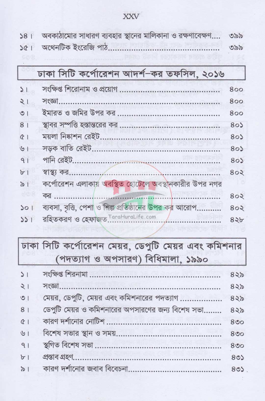 সিটি কর্পোরেশন বিষয়ক আইন ও বিধিমালা