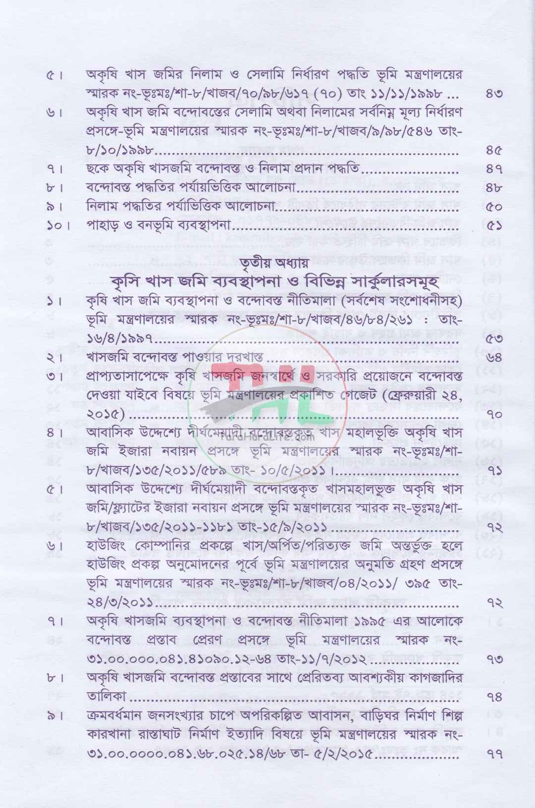 খাসজমি এবং সায়রাতমহাল