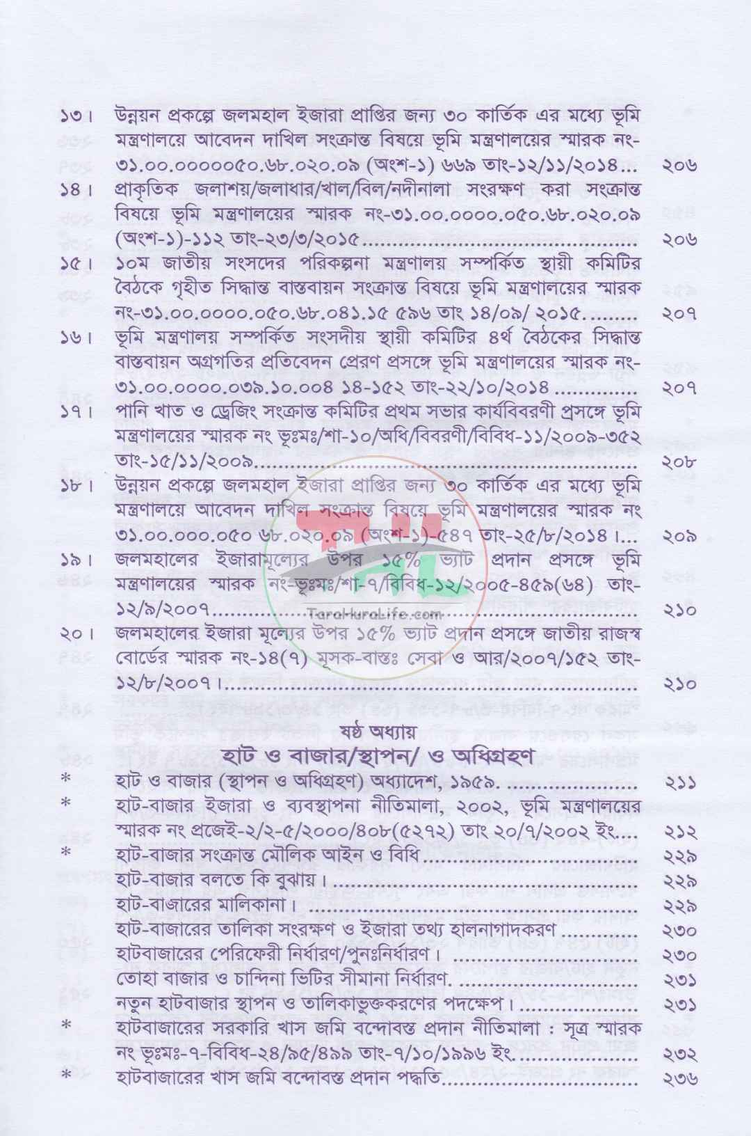 খাসজমি এবং সায়রাতমহাল