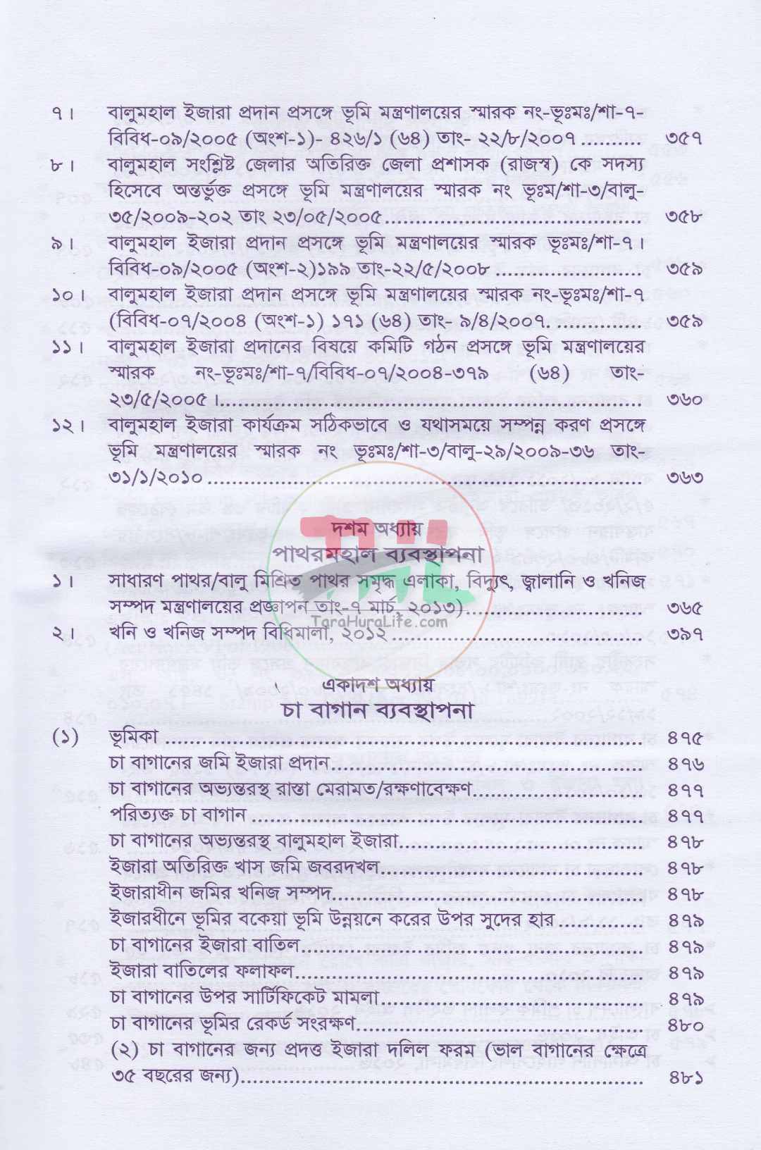 খাসজমি এবং সায়রাতমহাল