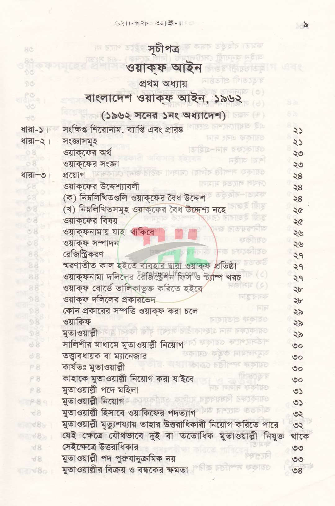 সর্বশেষ রুলিং সহ ওয়াক্ফ বিষয়ক আইন