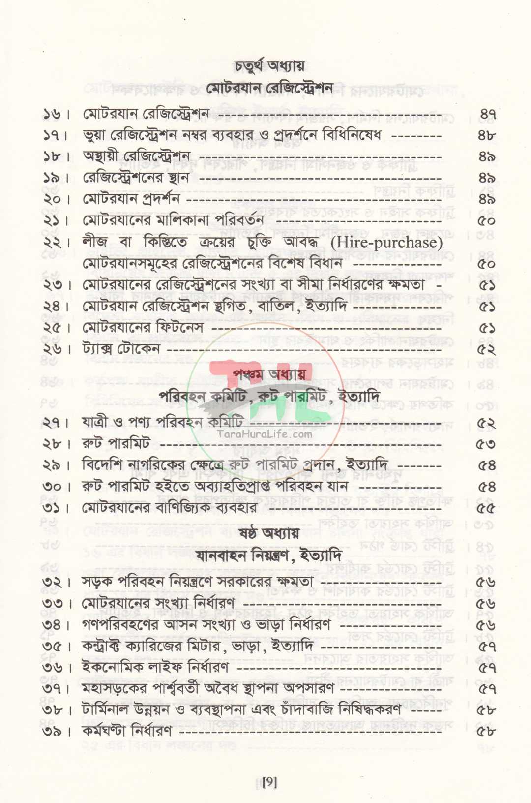 সড়ক পরিবহন আইন ও বিধিমালা