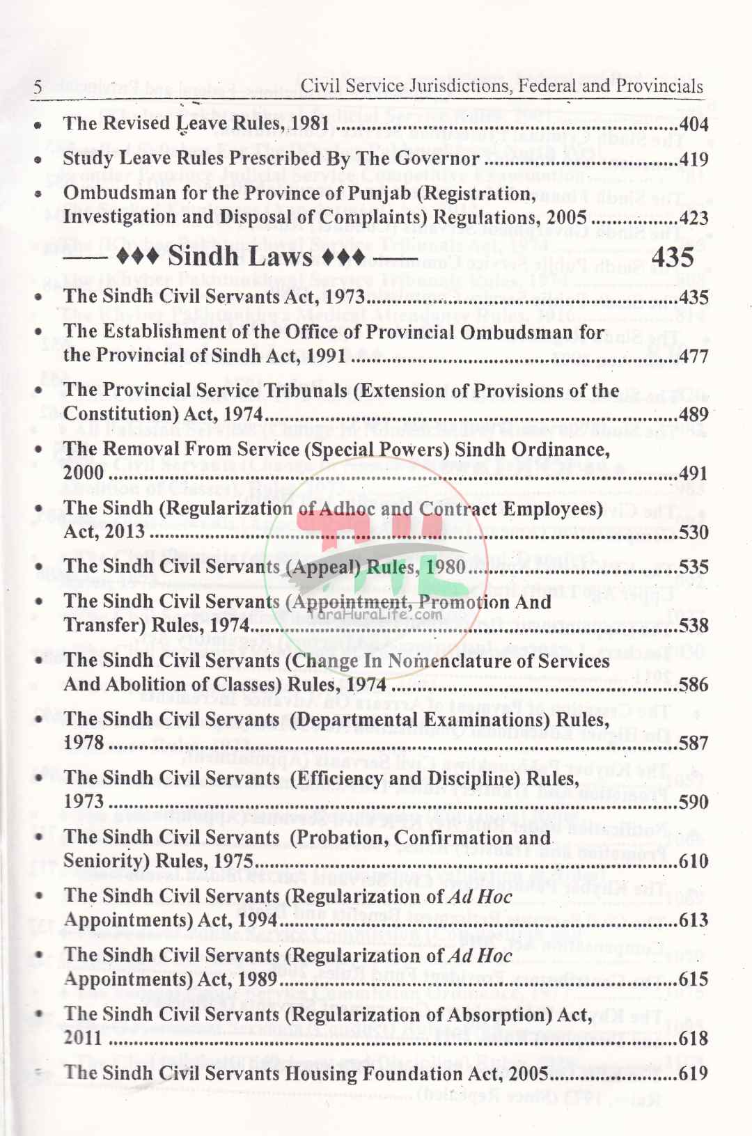 The Manual of Civil Service Laws All Pakistan