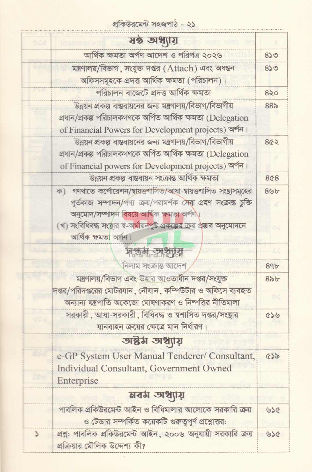 সরকারি ক্রয় বিক্রয় ও ট্রেন্ডার সংক্রান্ত প্রকিউরমেন্ট সহজপাঠ
