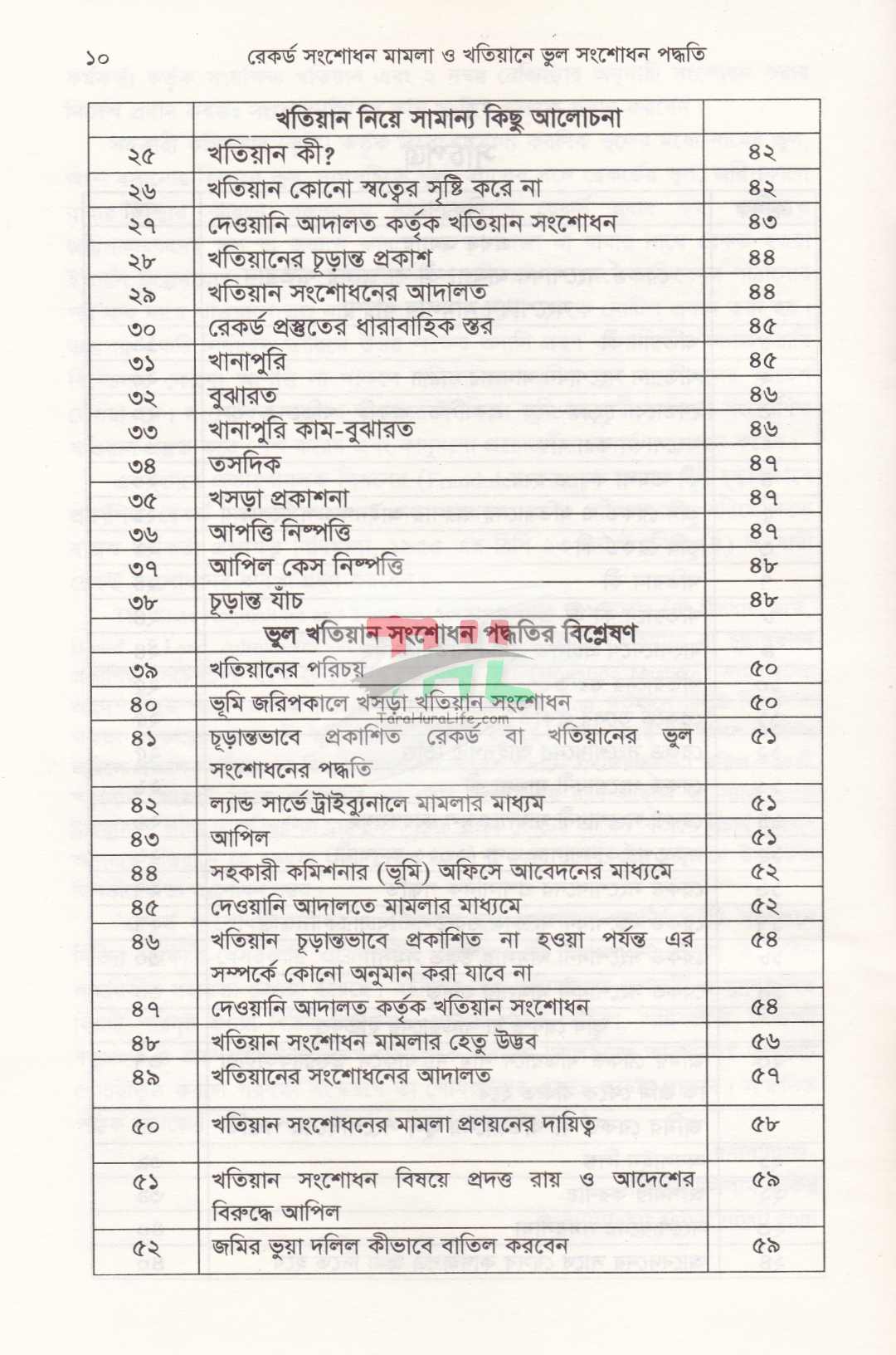 রেকর্ড সংশোধনী মামলা ও খাতিয়ানে ভুল সংশোধন পদ্ধতি তৎসহ