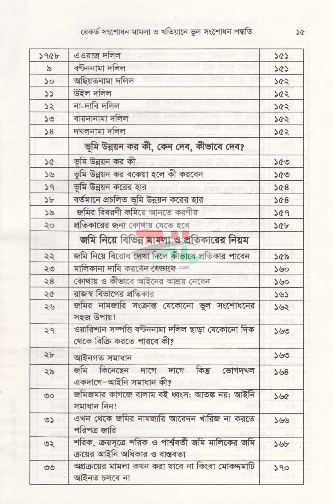 রেকর্ড সংশোধনী মামলা ও খাতিয়ানে ভুল সংশোধন পদ্ধতি তৎসহ