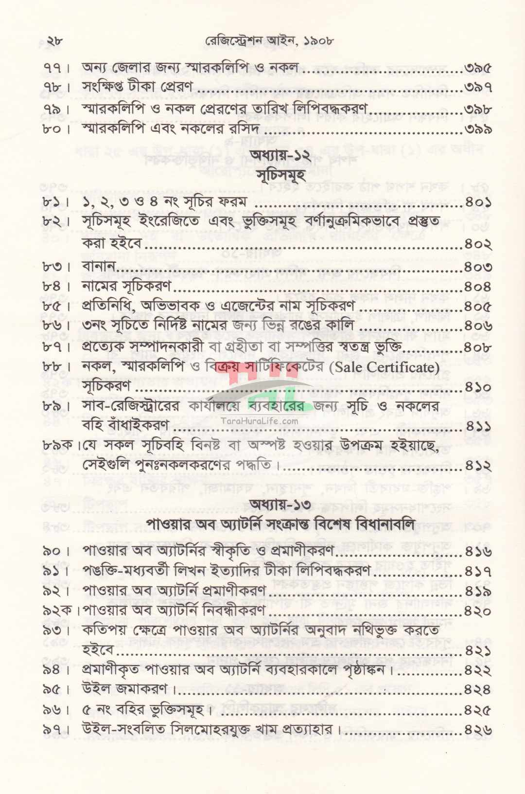 রেজিস্ট্রেশন আইনের প্রয়োগ ও পদ্ধতি