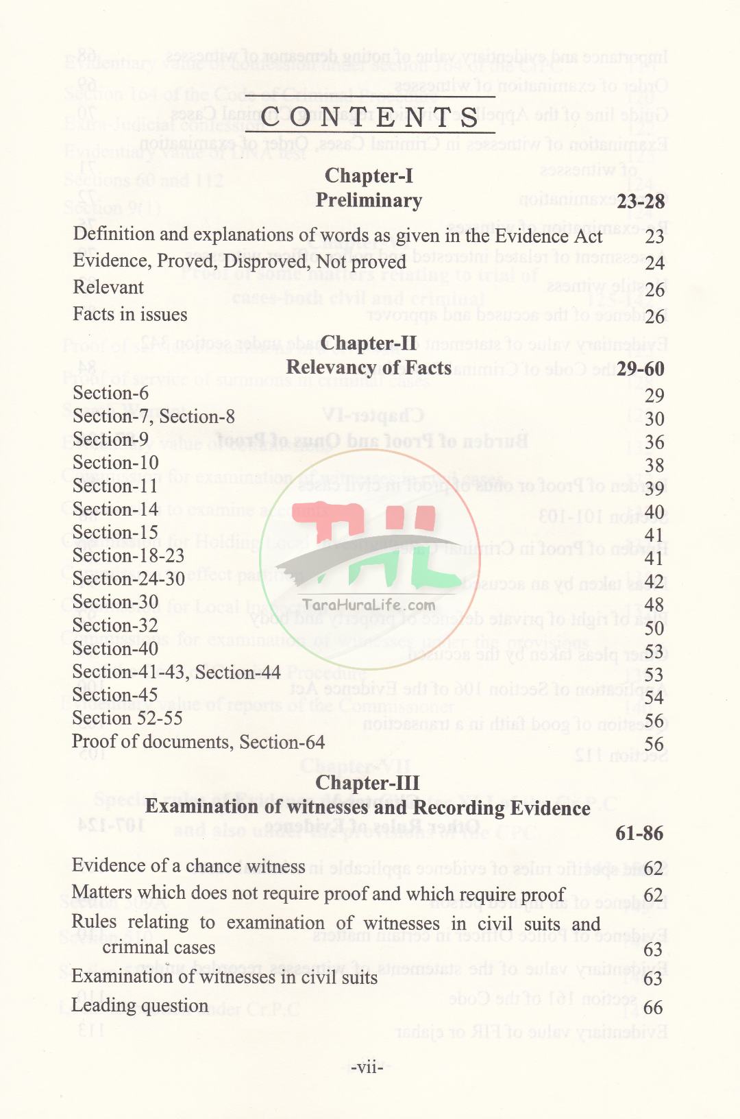 APPLICATION OF EVIDENCE IN DIFFERENT LAWS