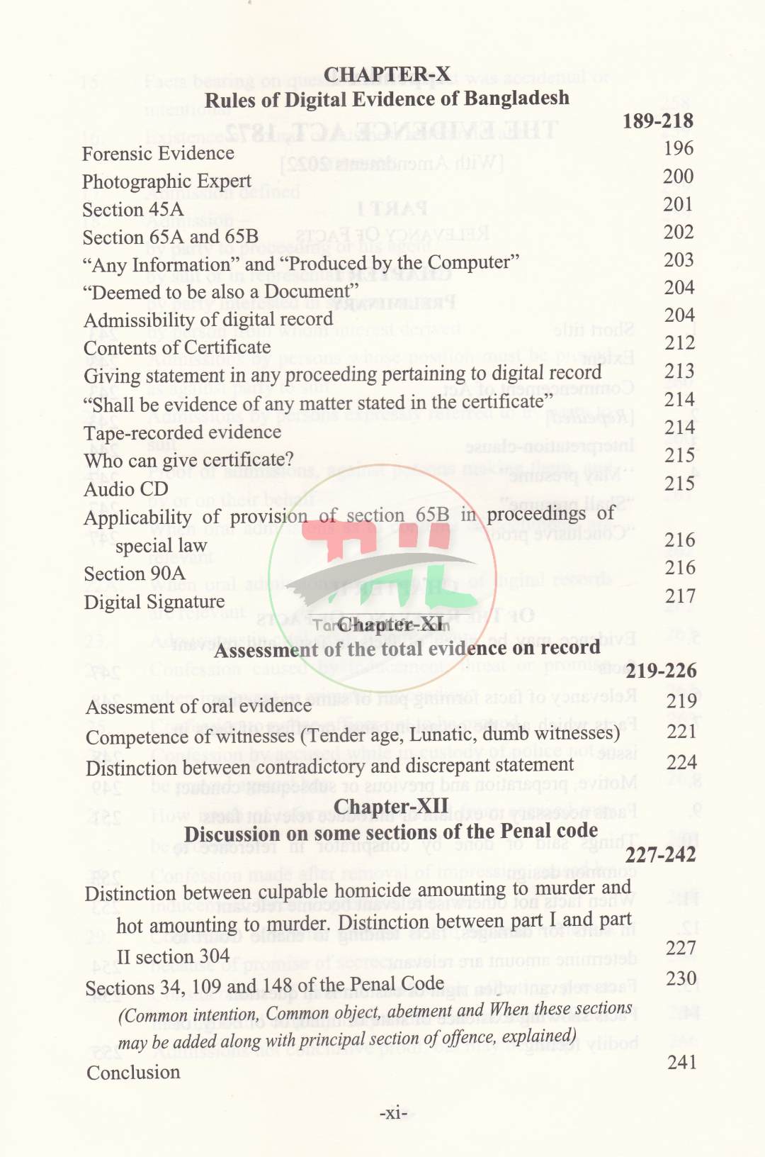 APPLICATION OF EVIDENCE IN DIFFERENT LAWS