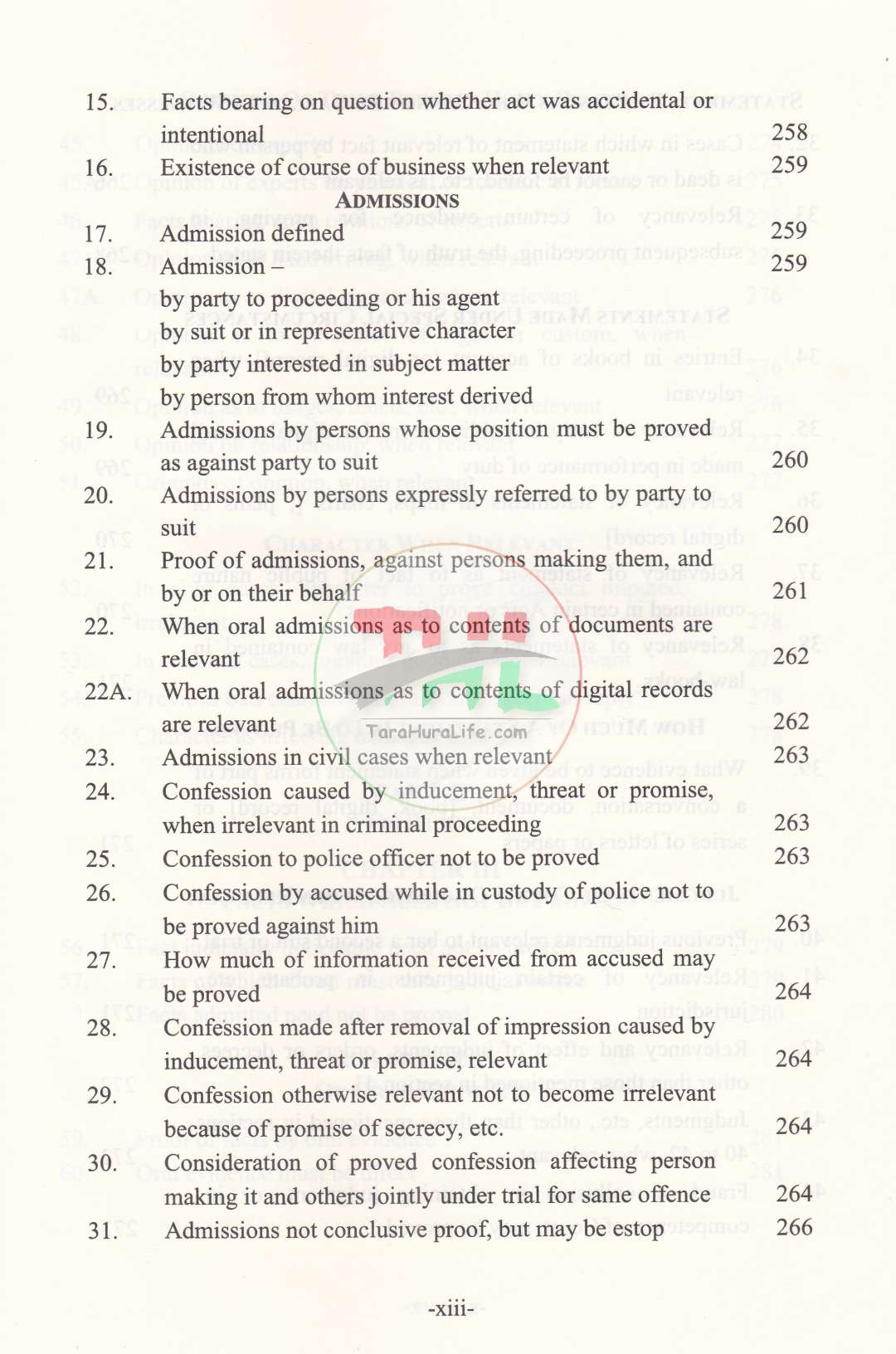 APPLICATION OF EVIDENCE IN DIFFERENT LAWS