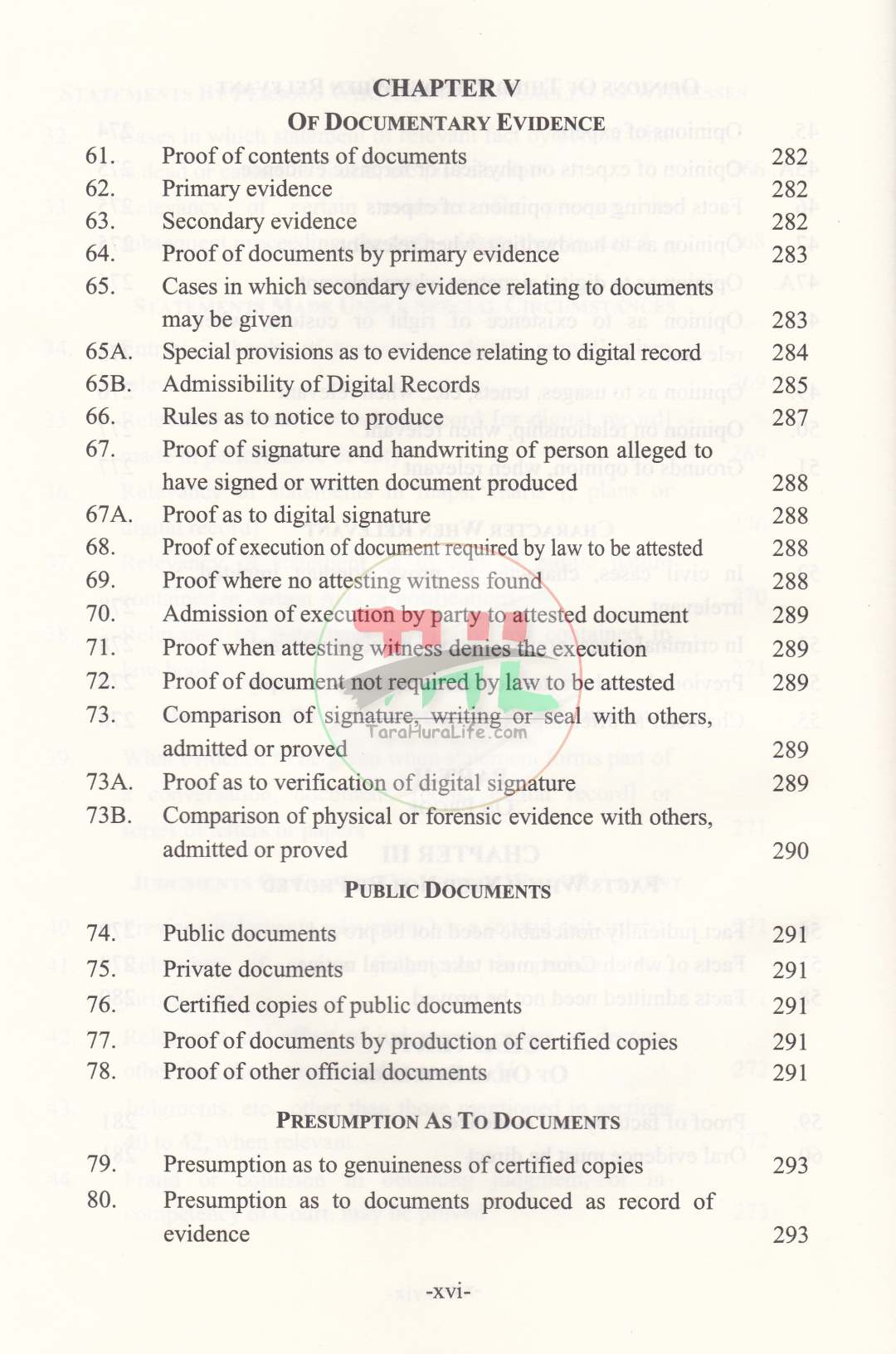 APPLICATION OF EVIDENCE IN DIFFERENT LAWS