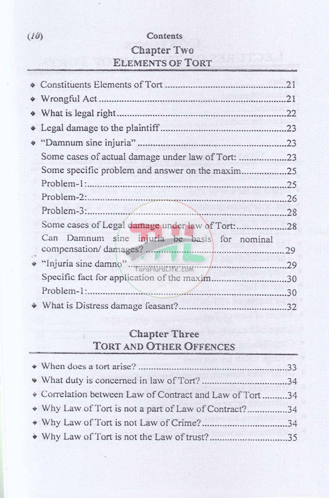 Lectures on The Law of Torts