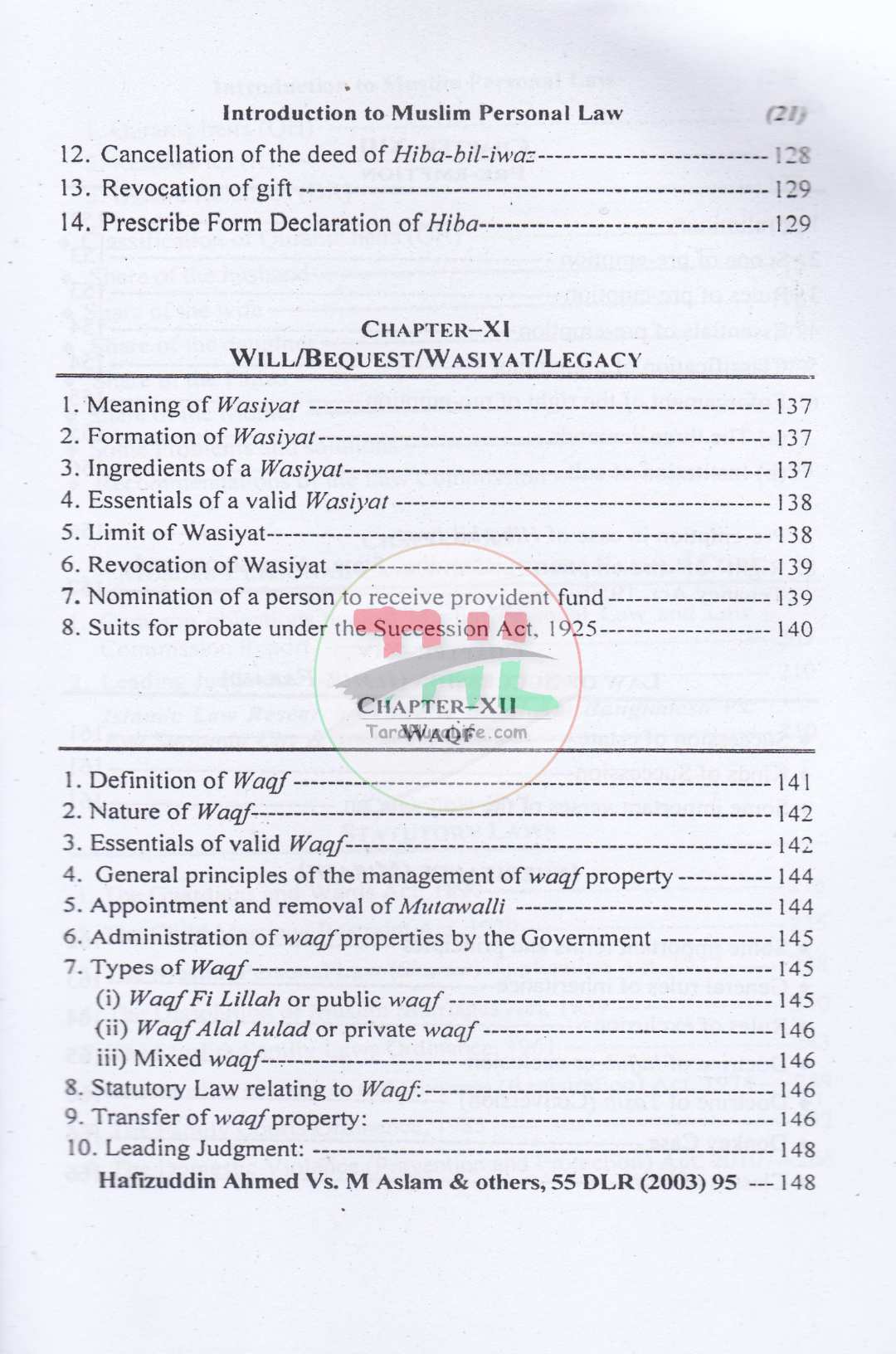 Introduction to Muslim Personal Law (as applied in Bangladesh)