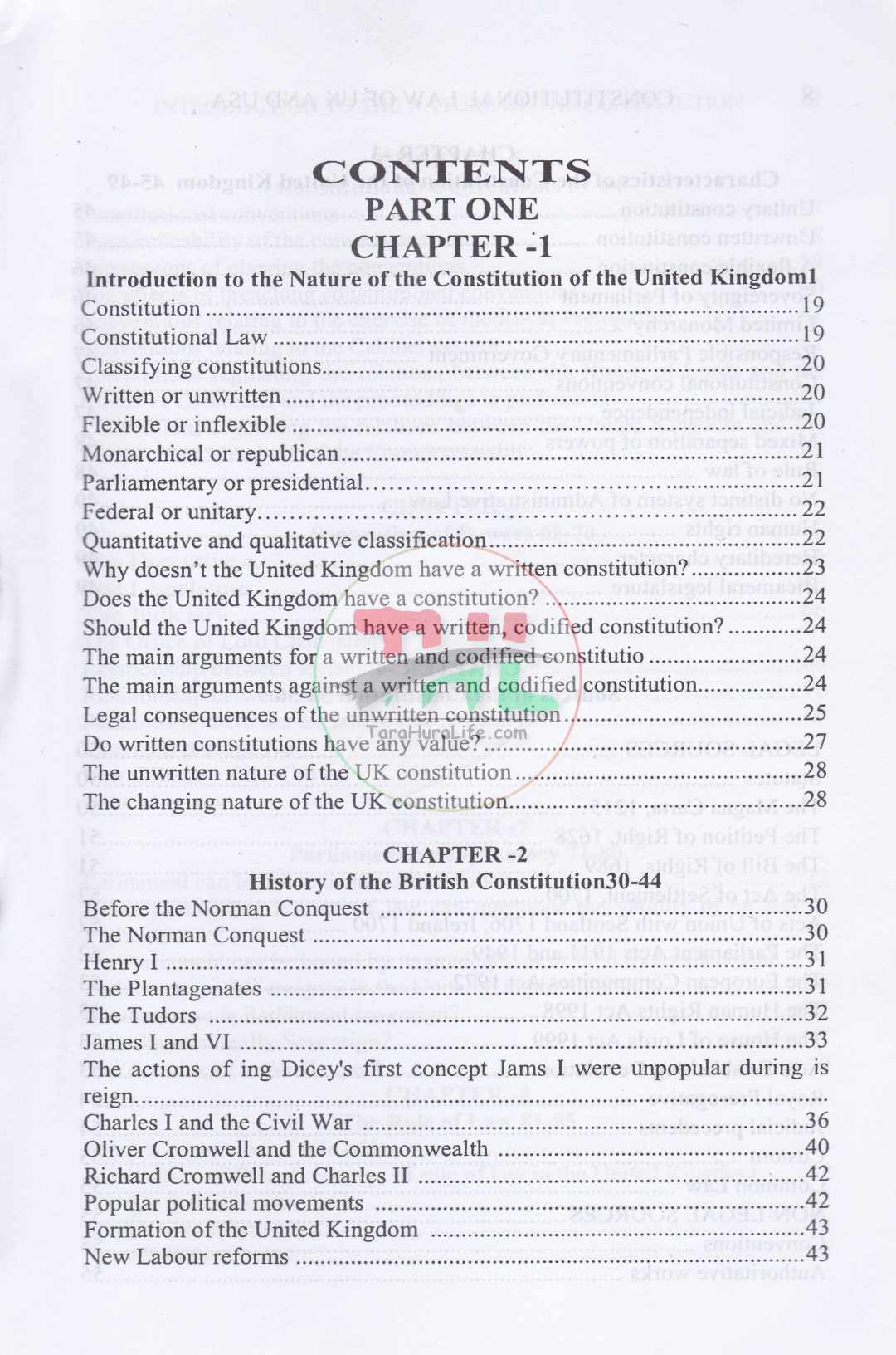 Constitutional Law of UK & USA