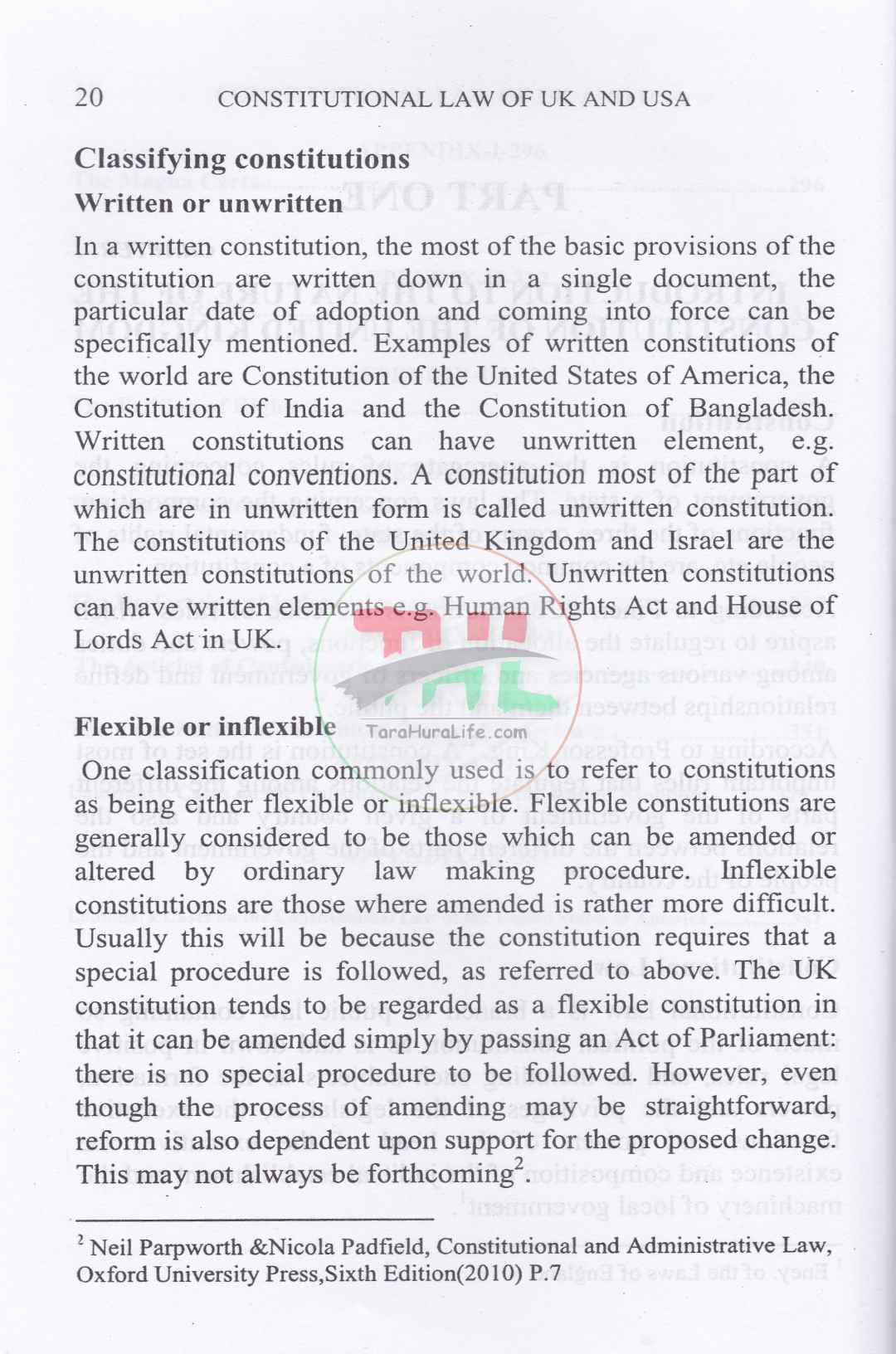 Constitutional Law of UK & USA