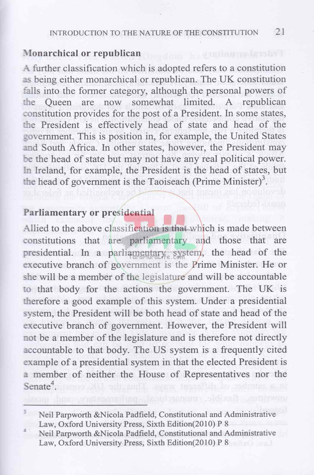 Constitutional Law of UK & USA