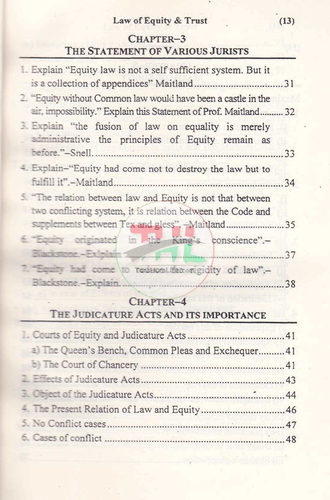 Law of Equity & Trust