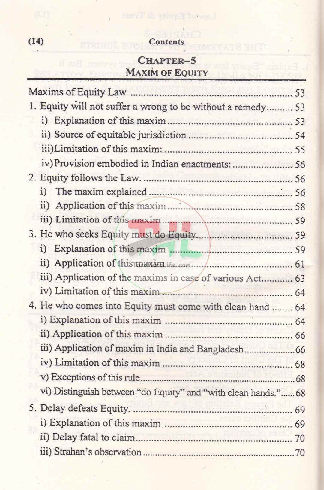 Law of Equity & Trust
