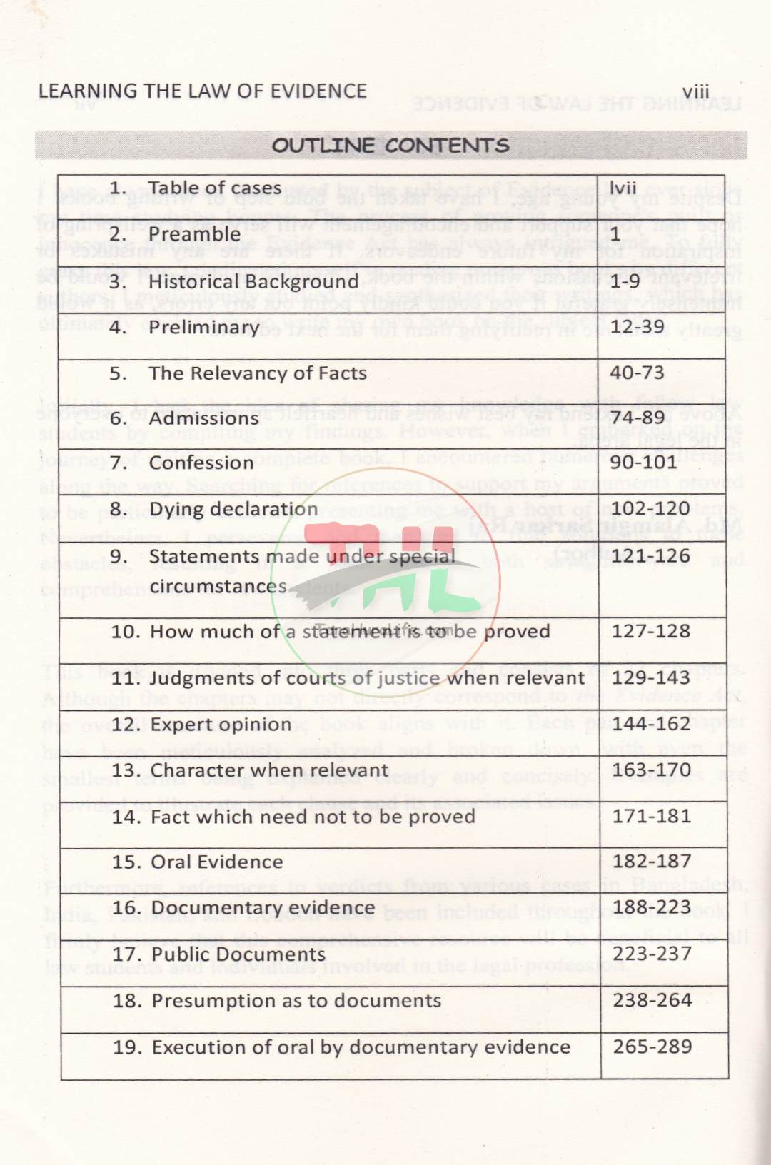LEARNING THE LAW OF EVIDENCE
